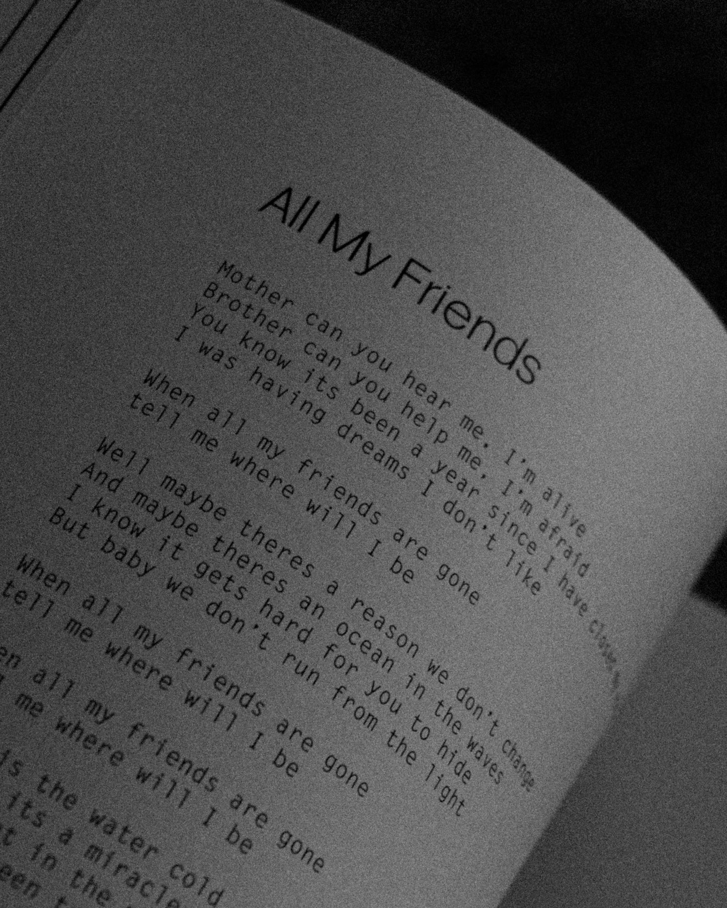 Reuben and the Dark Song Lyrics Book